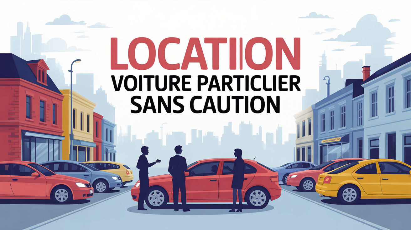 Ville moderne, voitures, location voiture particulier sans caution