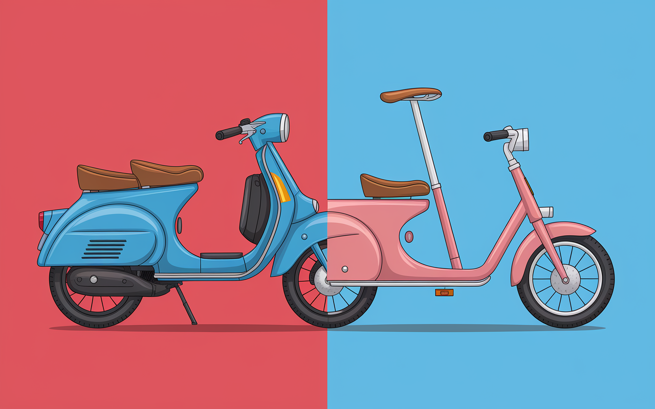 Mobylette electrique modele retro moderne vs scooter velo