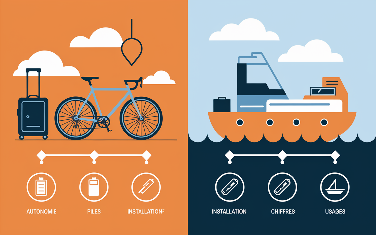 Tableau comparatif traceur gps autonome versus filaire