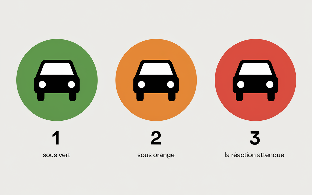 voyants tableau de bord vert orange rouge