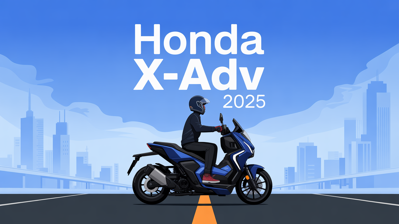 xadv 2025 maxi scooter illustration urbaine