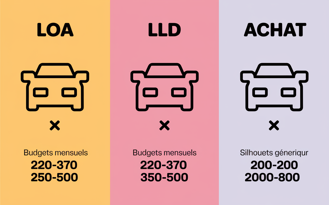 Comparatif acheter une voiture en leasing LLD achat
