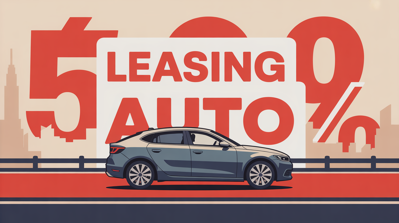 Acheter une voiture en leasing, illustration moderne