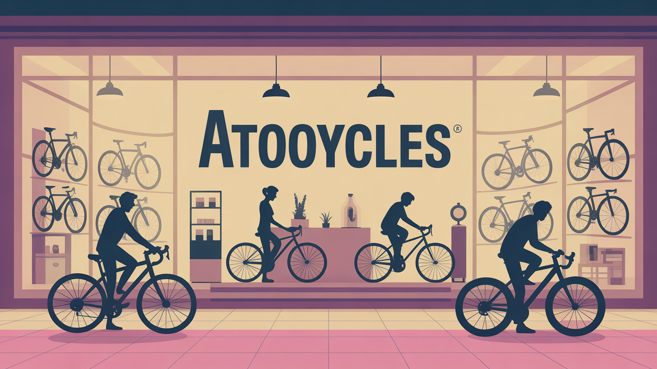 illustration boutique atoocycles cyclistes modernes