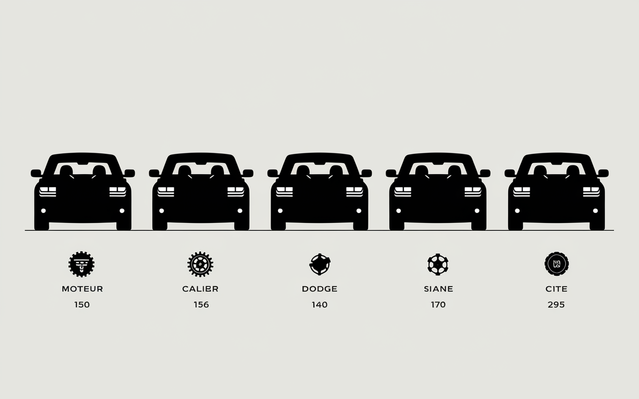 Chrysler Dodge Caliber comparatif versions moteurs