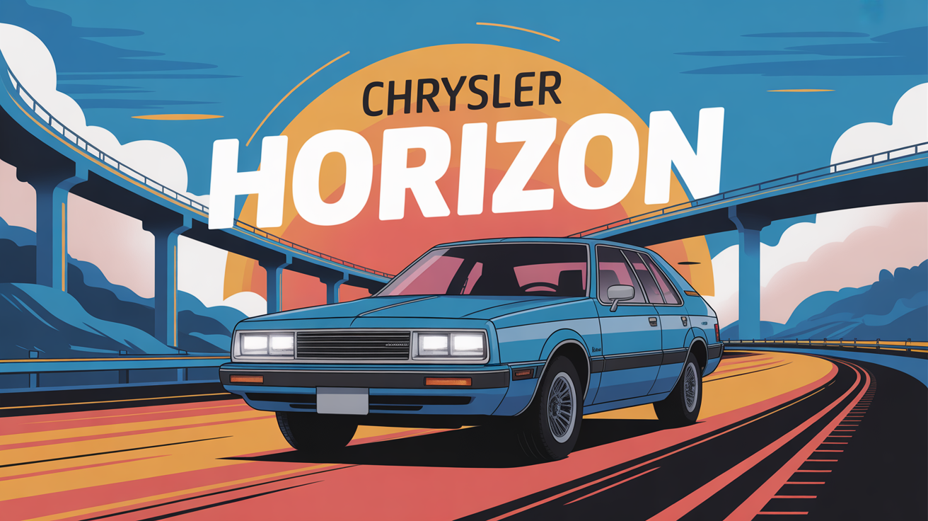 chrysler horizon sur fond usine et autoroute