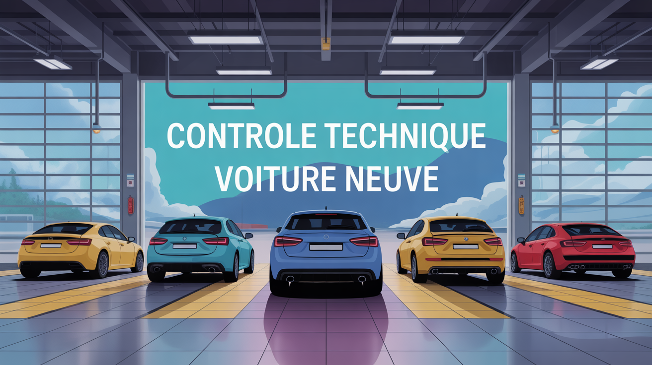 Garage moderne controle technique pour voiture neuve