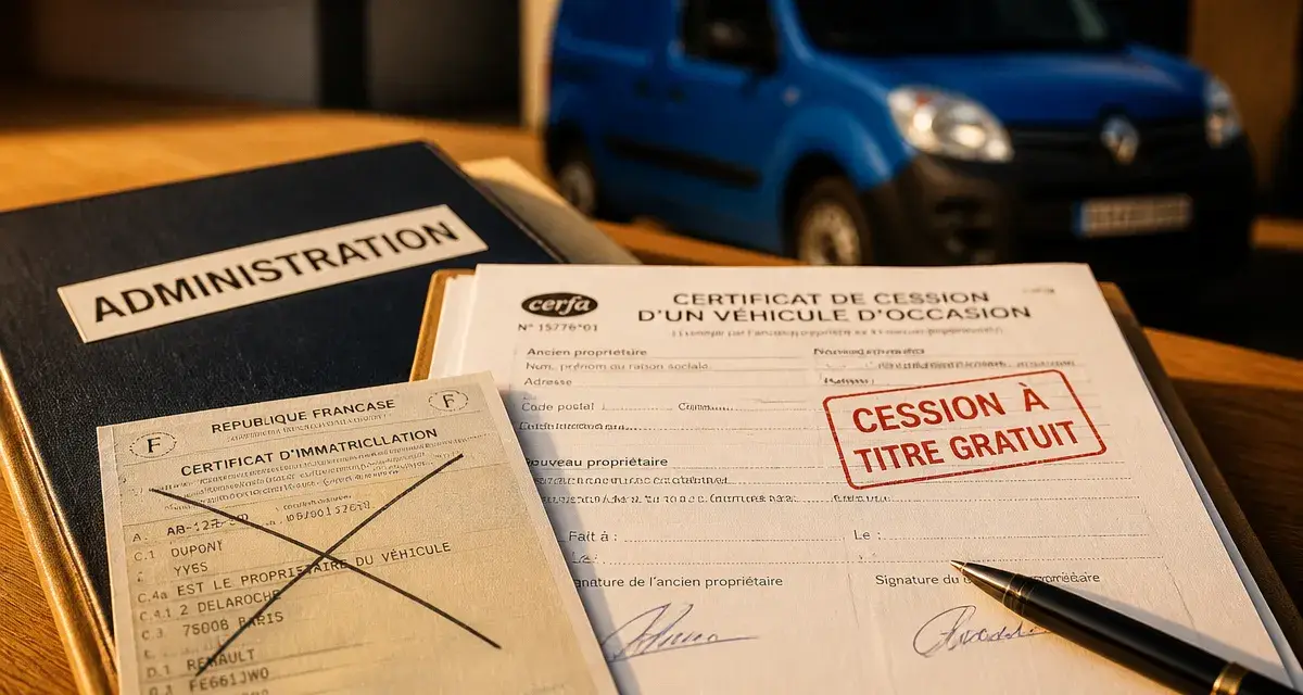 Don de voiture entre particulier : documents Cerfa 15776 et cession