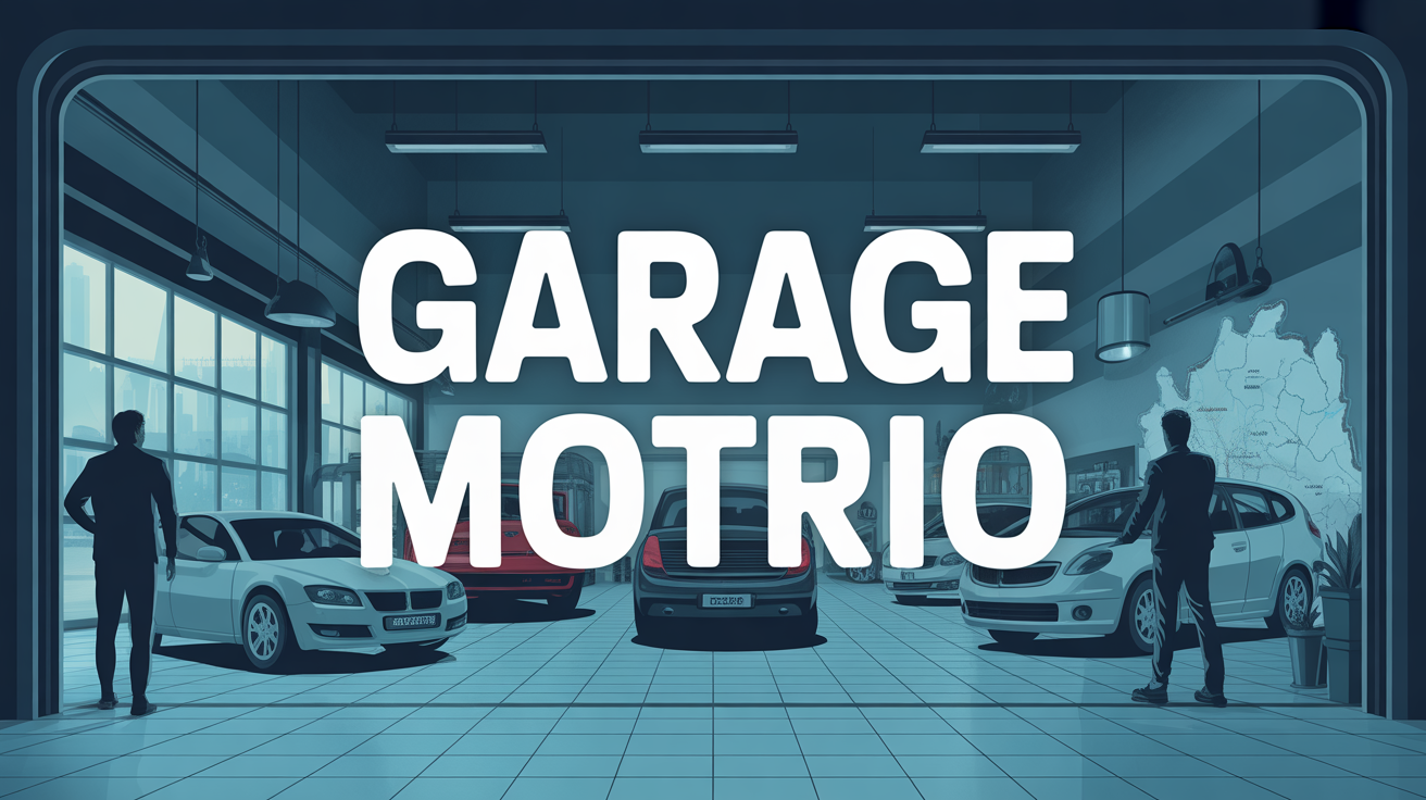 garage motrio moderne silhouettes et carte