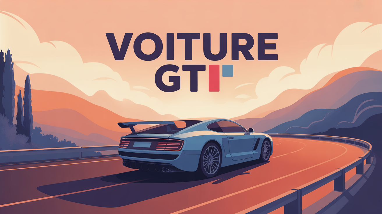illustration gt voiture sur route sinueuse