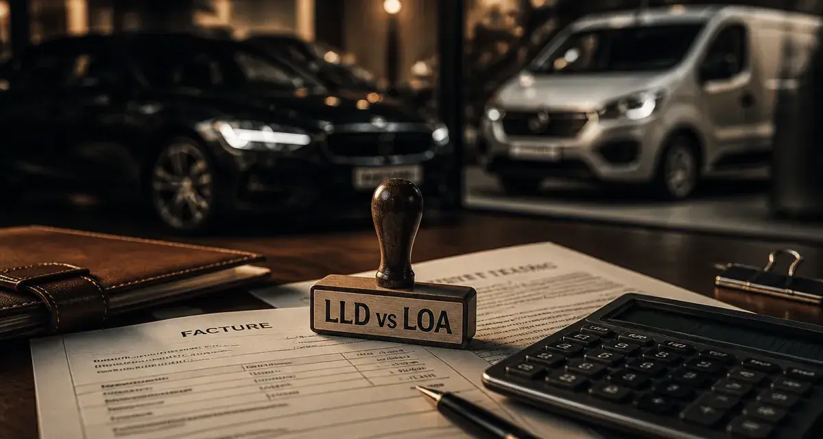 Leasing voiture professionnel LLD vs LOA : contrat et facture