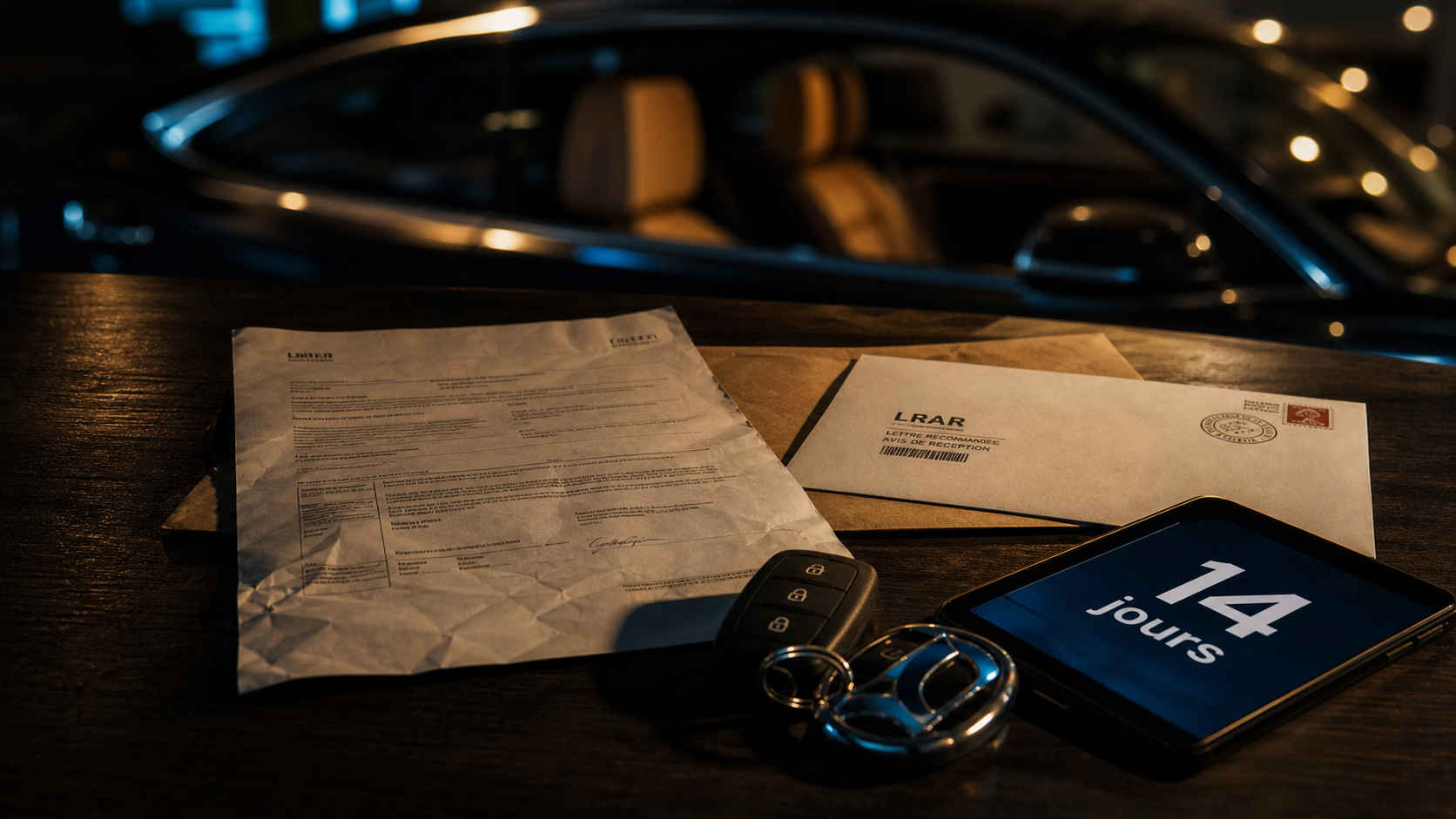 Rétractation achat vehicule : 14 jours pour annuler la vente