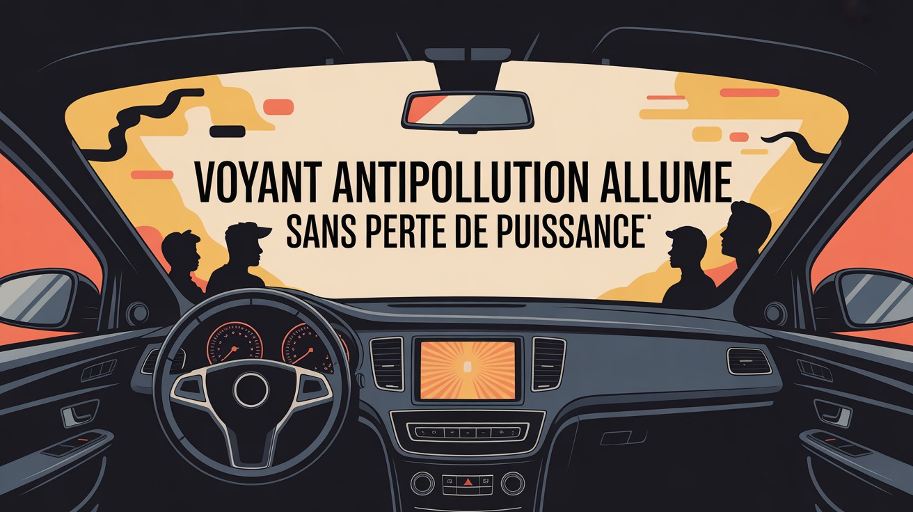 Voyant antipollution allumé sans perte de puissance sur tableau de bord