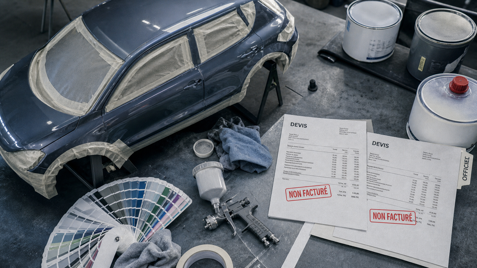 Carrossier au black prix : peinture complète 400 à 1100 €