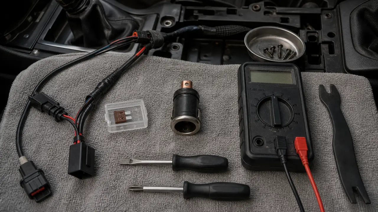 Changer allume cigare voiture, démontage sans casser pattes plastique