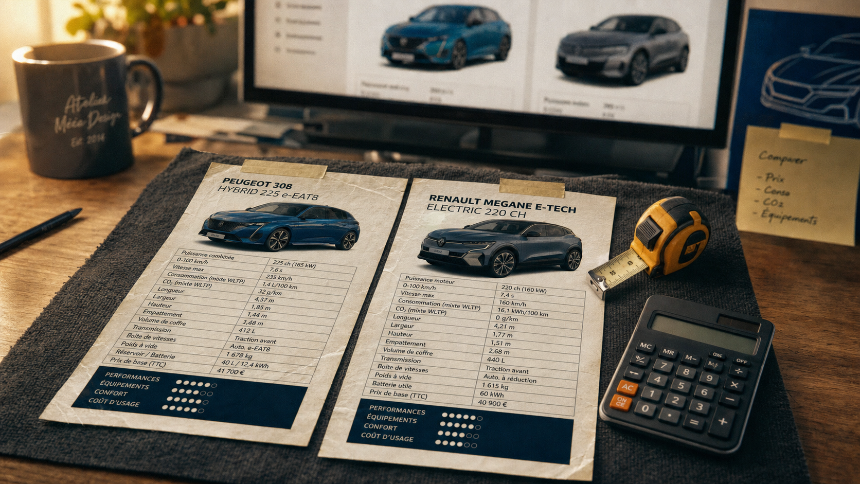 Comparateur de voiture : fiche technique et critères clés