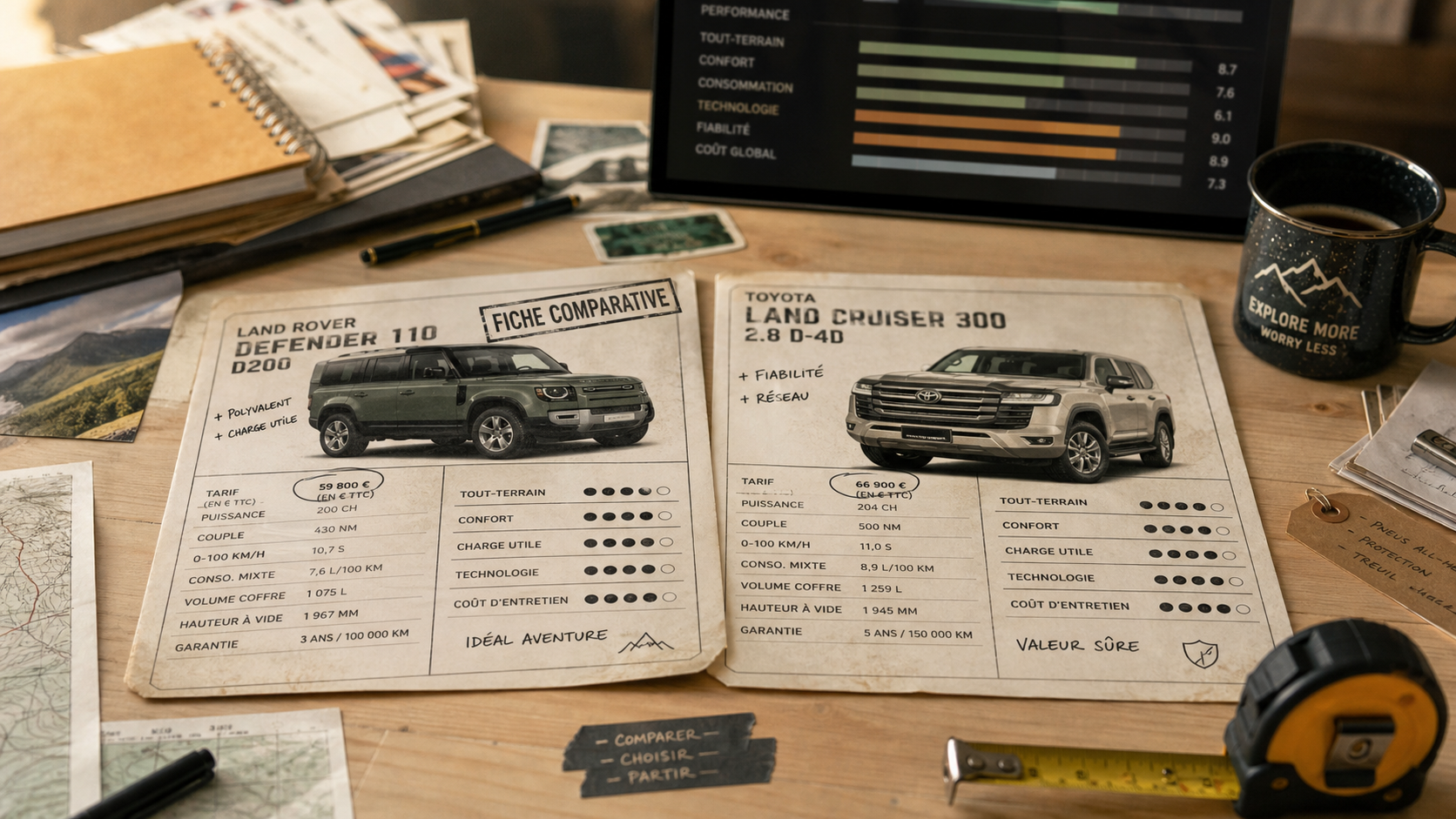 Comparateur de voiture fiche technique : comparer sans se tromper