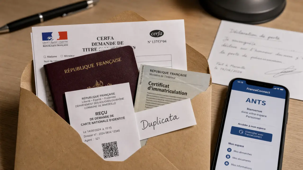 Déclaration perte carte grise : duplicata ANTS