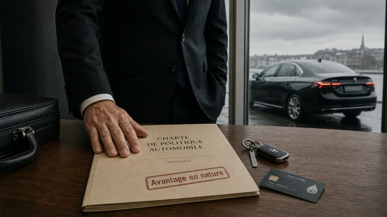Quelle voiture de fonction pour cadre : fiscalité et critères, cadre et berline hybride noire