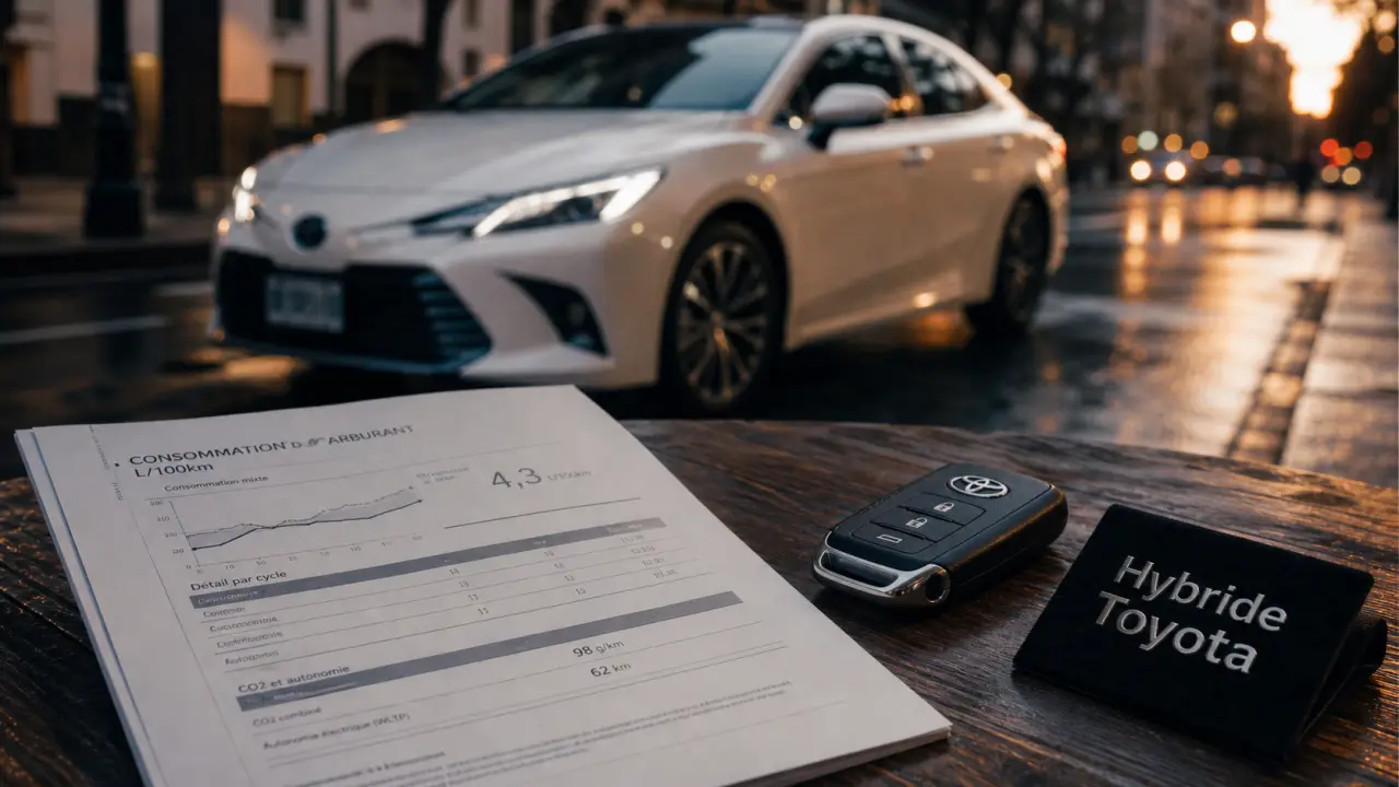 Toyota voiture hybride : économies et financement, vue en ville