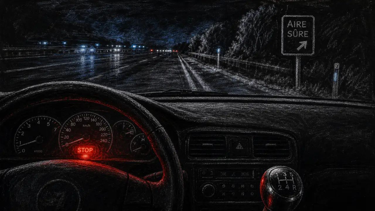 Voyant rouge voiture stop moteur, alerte tableau de bord