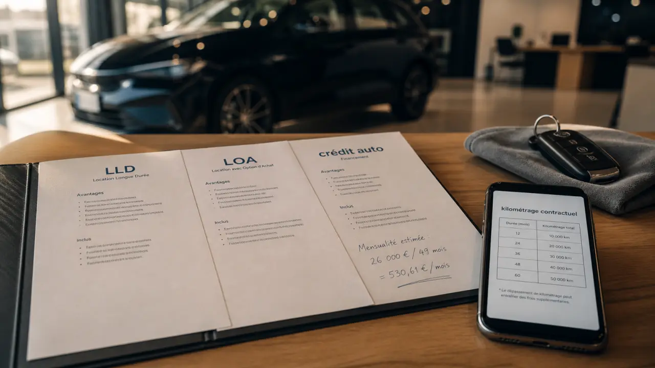 CIC leasing voiture : choisir LLD, LOA ou crédit auto selon budget