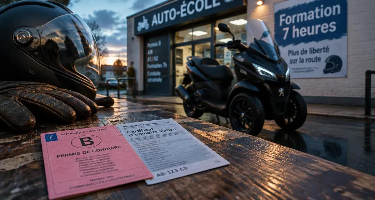 Scooter 300 cm3 permis b : trois-roues L5e